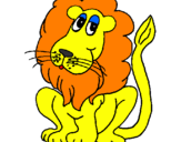 Desenho Leão pintado por THATA