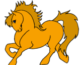 Desenho Cavalo robusto pintado por joana