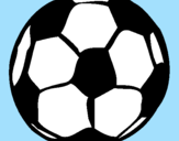 Desenho Bola de futebol pintado por Isabela