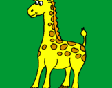 Desenho Girafa pintado por laura