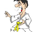 Desenho Karaté pintado por karate dojo-kan