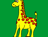 Desenho Girafa pintado por alex