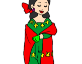 Desenho Senhora maia
 pintado por mariana  gomes