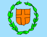 Desenho Escudo grego pintado por lurag