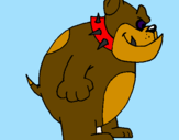 Desenho Bulldog inglês pintado por ieo