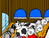 Desenho Vacas no estábulo pintado por JOAO   VICTOR