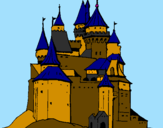 Desenho Castelo medieval pintado por ba