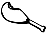 Desenho Coxas de frango pintado por icaro