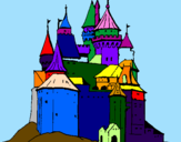 Desenho Castelo medieval pintado por alessandra