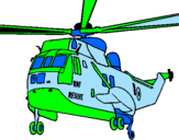 Desenho Helicoptero de resgate pintado por zully