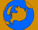 Desenho Planeta terra pintado por ana valada