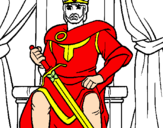 Desenho Cavaleiro rei pintado por Rafael