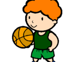 Desenho Jogador de basquete pintado por Gary