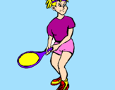 Desenho Rapariga tenista pintado por mateus