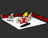 Desenho Luta no ring pintado por RAFAEL