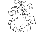 Desenho Elefante a dançar pintado por sdgrh