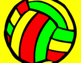 Desenho Bola de voleibol pintado por jessica