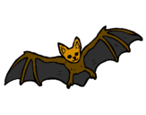 Desenho Morcego a voar pintado por be