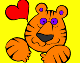 Desenho Tigre louco de amor pintado por Ingerman