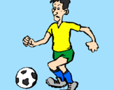 Desenho Jogador de futebol pintado por Bruno Camillo