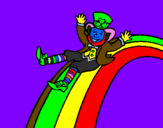 Desenho Duende no arco-íris pintado por gustavo
