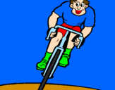 Desenho Ciclista com gorro pintado por rhayner