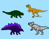 Desenho Dinossauros de terra pintado por MARIA