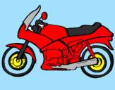 Desenho Motocicleta pintado por mano 