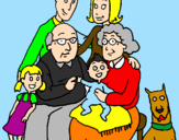 Desenho Família pintado por davi arruda