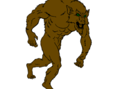 Desenho Homem lobo pintado por jose   guilherme