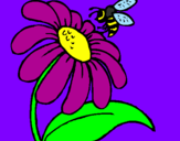 Desenho Margarida com abelha pintado por ISABELLA