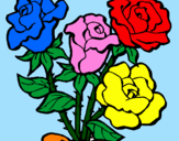 Desenho Ramo de rosas pintado por guillermo