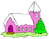 Desenho Casa pintado por lara