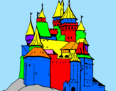 Desenho Castelo medieval pintado por jhonathan