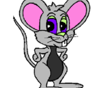 Desenho Rato pintado por diogo
