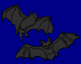 Desenho Um par de morcegos pintado por pedro