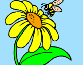 Desenho Margarida com abelha pintado por wanessa de jesus souza 