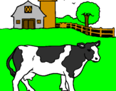 Desenho Vaca a pastar pintado por gustavo