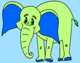 Desenho Elefante feliz pintado por eduardo 