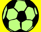 Desenho Bola de futebol pintado por hariane