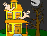 Desenho Casa do terror pintado por lucas.com