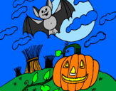 Desenho Paisagem Halloween pintado por nfffg czvg
