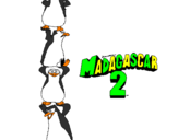 Desenho Madagascar 2 Pingüinos pintado por kevin