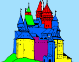 Desenho Castelo medieval pintado por Jociene