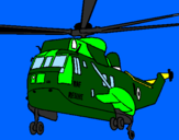 Desenho Helicoptero de resgate pintado por hamon