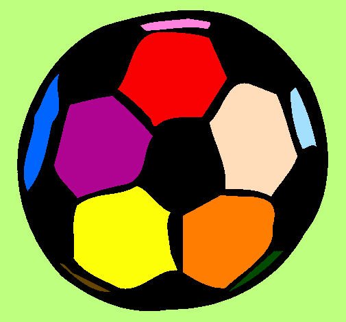 Desenho Bola de futebol pintado por elis@ vs brend@
