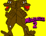 Desenho Madagascar 2 Manson & Phil 2 pintado por danilo
