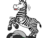 Desenho Zebra a saltar pedras pintado por dalitha