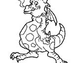 Desenho Dragão  pintado por bia carvalho