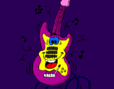 Desenho Guitarra pintado por luana